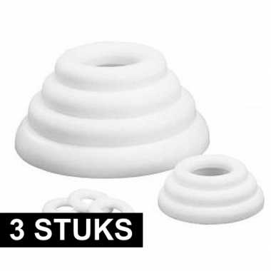 3x piepschuim vlakke ring 10 cm