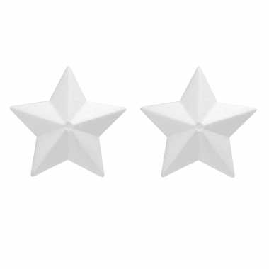 Set van 3x stuks piepschuim hobby knutselen vormen/figuren ster van 15 cm