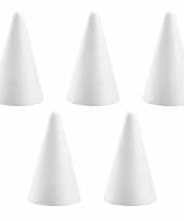 10x stuks hobby diy piepschuim kegel vormen 12 cm