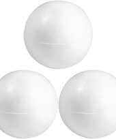 3x hobby diy holle piepschuim bal bol 15 cm halve schalen