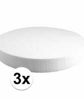 3x piepschuim schijf 30 cm breed en 4 cm dik