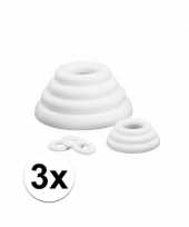 3x piepschuim vlakke ringen 30 cm