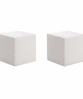 3x stuks piepschuim hobby knutselen vormen figuren kubus 15 x 15 cm