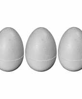3x stuks piepschuim vormen eieren van 8 cm