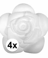 4x piepschuim rozen 11 5 cm