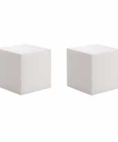 5x stuks piepschuim hobby knutselen vormen figuren kubus 15 x 15 cm