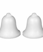 6x stuks piepschuim vormen figuren kerstbel 7 cm