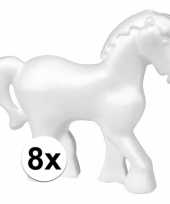 8x piepschuim paarden 15 cm