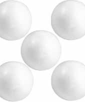 Pakket van 20x stuks hobby diy piepschuim ballen bollen 10 cm