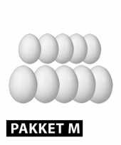 Piepschuim eieren pakket 10 stuks medium