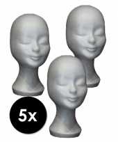 Piepschuim hoofden 5 stuks