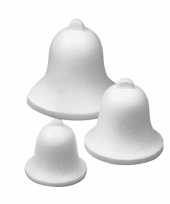 Set van 3x stuks piepschuim figuren kerstklokken 5 cm