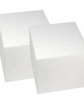 Set van 4x stuks piepschuim vormen figuren kubus 20 x 20 cm